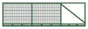 BRÁNA vyplnená panelom - 3,00m / 1,50m ZELENÁ
