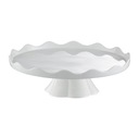 Porcelánový tanier na nohe s okrajom Crema 30 cm AMBITION