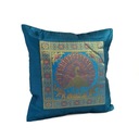 Obliečka na vankúš 40x40 páv tyrkysová orient India