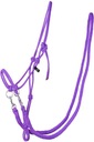 Šnúrová ohlávka QHP s oťažami COB fialová