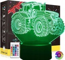 3D LED NOČNÁ LAMPA TRAKTOR FARMÁRSKY TRAKTOR + DIAĽK