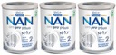 3x NAN 2 Optipro Plus upravené mlieko 800g