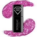 SEMILAC 462 Pink Bubbles Hybrid Lak na nechty 7ml Flash Effect