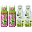 FruttaMax: 4 ochutené sirupy 2x Guma a 2x Limetka.