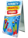 A-tabulová reklama SORBETY GRANITA SHAKE 100x50cm