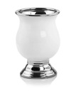 Bielo-strieborná keramická váza 21 cm, URNA
