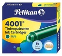 Krátke náboje Pelikan 4001 TP/6, 6 ks - tmavošedá