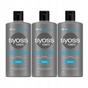 Syoss MEN Clean&Cool vlasový šampón 3 x 440
