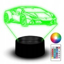LED NOČNÁ LAMPA LAMBORGHINI AVENTADOR 3D AUTO