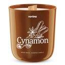 Vonná sviečka Cinnamon Soy, drevený knôt, 45h
