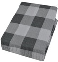KÔRA POSTEĽNÁ KÔRA 140X200 BAVLNA 100% SIVÁ BIELA ​​CHECK POĽSKO