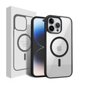 TRANSPARENTNÉ MAGNETICKÉ POUZDRO PRE IPHONE 14 PRO MAX | ČIERNA