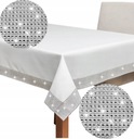 VIANOČNÉ prestieranie hladké BIELY ZIRKÓN strieborný 110x160 vianočný