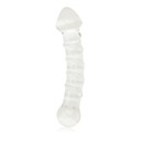 DILDO Z KRIVÉHO SKLA, TRANSPARENTNÉ S ORIEŠKAMI