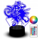 LED NOČNÁ LAMPA MOTOKRÍŽ MOTORKA PRILBA NA MOTOR NÁZOV HOBBY PRE DIEŤA