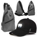 BATOH NA NÁSTENKU, BATOH DO MESTA NA JEDNO RAMENO, UNISEX + LED ZÁKLADNÁ ČIAPKA