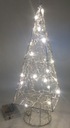 Ozdobný biely LED vianočný stromček