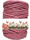 MACRAME BAVLNENÁ Šnúrka ŠPINAVÁ RUŽOVÁ 5mm 100M