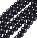 Black Onyx Stones LEADS GOLL BELE 8 mm String cca.