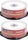 CD-R jeden zapisovateľný disk 700 MB tortový box 25 ks x2