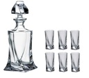BOHEMIA QUADRO Vodka sada, karafa, 6 pohárov