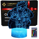 3D LED USB nočná lampa NARUTO Kakashi ANIME