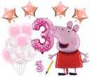 Sada balónikov PEPPA Pig, dekorácia na 3. narodeniny