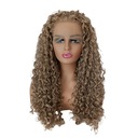 ČIPKOVÁ PREDNÁ parochňa, blond afro kučery + čiapka ZDARMA