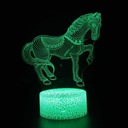 3D LED NOČNÁ LAMPA NA NA KONA 16 FARIEB + DIAĽKOVÉ OVLÁDANIE