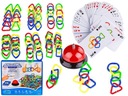 LOGICKÁ HRA PRIPOJTE KRÚŽKY TVAR, PUZZLE RING HERNÉ KARTY