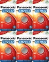 Lítiová batéria Panasonic CR2032 CR2032 3V DL2032 x6