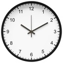 Biele nástenné hodiny, tiché, čitateľné, klasické, 25 cm