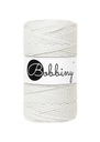 Paličkovaná šnúra Macrame 3 mm, 3-vrstvová, sivobiela