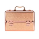 Kozmetický kufrík na laky na nechty, lampa M, veľká, zlatá