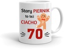 Hrnčekový darček 70. NARODENINY 70 ROKOV starý perník