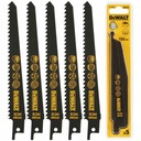 Sada priamočiarych pílových listov DEWALT HCS 152 mm na drevo, 5 ks.