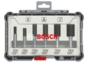 BOSCH SADA 6 FRÉZ NA DREVO, stopka 8mm