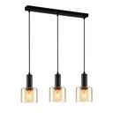 SANTIA PND-65342-3-BK+AMB Závesné svietidlo Italux Moderné stropné LAMPA