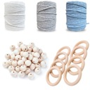 MACRAME SET, bavlnená šnúrka, 31 ELEMENTOV