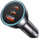 BASEUS RÝCHLA NABÍJAČKA DO AUTOMOBILKU NAPÁJACÍ ZDROJ 3x USB USB-C 65W PD QC 4.0