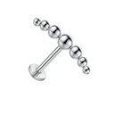 PIERCING labretová náušnica sedem guličiek Helix CONCH Lobe TYTAN 1,2/10
