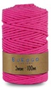Čierna makrama reťazec s Fuchsia Core 100m 5 mm