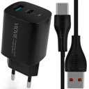 20 W USB SIEŤOVÁ NABÍJAČKA USB-C RÝCHLE NABÍJANIE VIDVIE + KÁBEL USB / TYPE-C