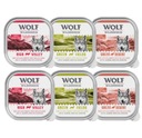 Mokré krmivo Wolf of Wilderness, mix príchutí, 6 x 300g tácka