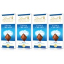 Čokoládová súprava Lindt Excellence, mliečna čokoláda Extra Milk, 4x100g