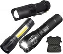 3 x nabíjateľná LED POLICAJNÁ TAKTICKÁ BATERKA
