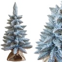 Maličký umelý vianočný stromček na stôl, SNEHOVÝ SMREK PREMIUM + stojan + juta