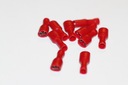 Izolované červené samice konektory 4,8mm 10ks 7860