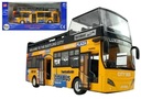 Dvojposchodový autobus so zvukom 1:32 otváracích dverí žltý