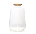 Sklenená váza dóza Bulb S H30 lesný korok v dóze